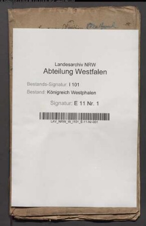 Rückstände des aufgehobenen Klosters Brede. Vorprovenienz: Domäneninspektion Paderborn