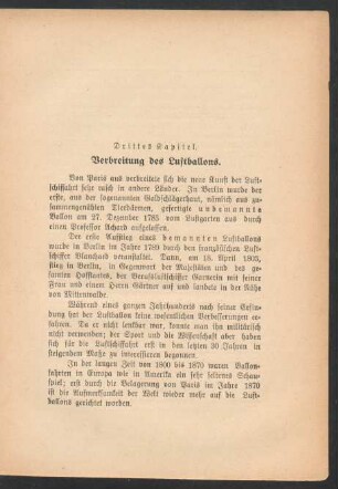 Drittes Kapitel. Verbreitung des Luftballons.