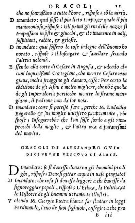 Oracoli Di Alessandro Gvidiciveone Vescovo Di Aiace.