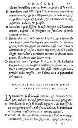 Oracoli Di Alessandro Gvidiciveone Vescovo Di Aiace.