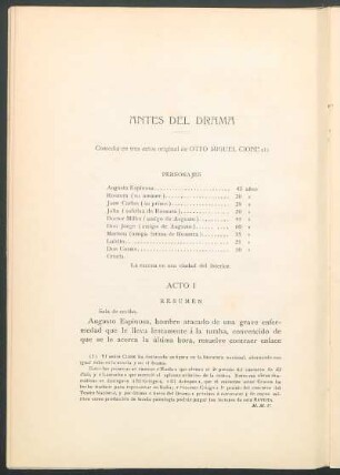 Antes del drama : Comedia en tres actos