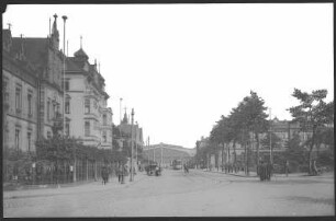 Chemnitz. Albertstraße und Hauptbahnhof