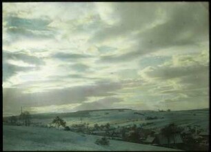 Langenhennersdorf : Langenhennersdorf. Blick auf den Ort. Winteraufnahme