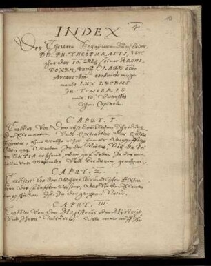 Index des Theuren Geheymen Buuchleins, DD. PH. Theophrasti ...