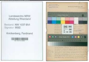 Entnazifizierung Ferdinand Knickenberg , geb. 10.01.1902 (Techniker)