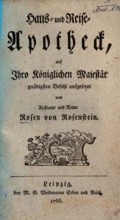 Haus- und Reise-Apotheck