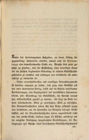 Die Verbesserungen in der gesellschaftlichen und wirthschaftlichen Stellung der Frauen