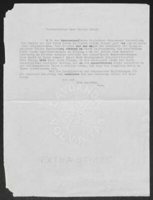 Brief von Gerhart Hauptmann und Elisabeth Beerbohm an Edward Gordon Craig