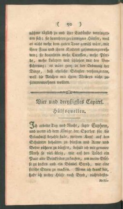 Vier und dreyßigstes Capitel. Hülfsquellen.