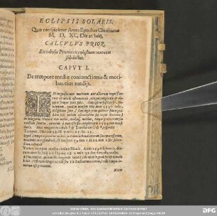 Eclipsis Solaris. Quae conspicietur Anno Epoches Christianae M.D.XC. Die 21. Iulii.