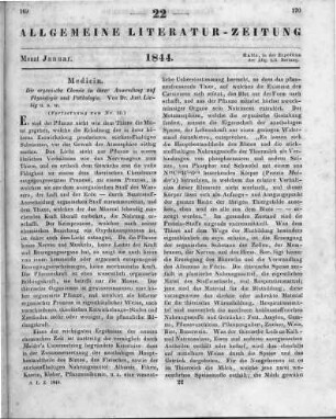 Liebig, J.: Die organische Chemie in ihrer Anwendung auf Physiologie und Pathologie. Braunschweig: Vieweg 1842 (Fortsetzung von Nr. 21)