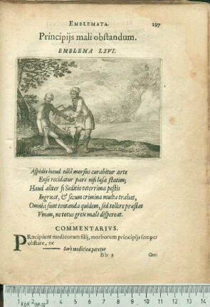 Principijs mali obstandum. Emblema LXVI.