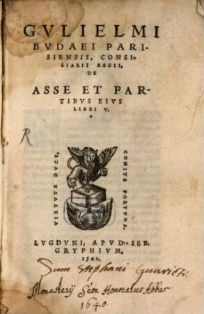De Asse et partibus ejus : libri 5