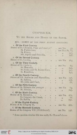 Chapter XIX. To the rooms and homes of the Saints