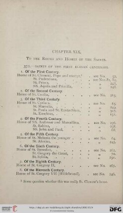 Chapter XIX. To the rooms and homes of the Saints