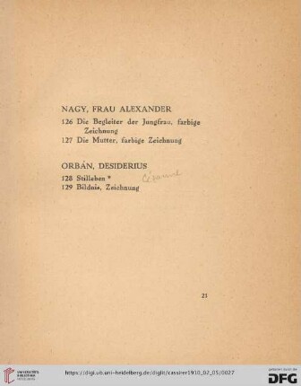 Nagy, Frau Alexander (Nr. 126-127)