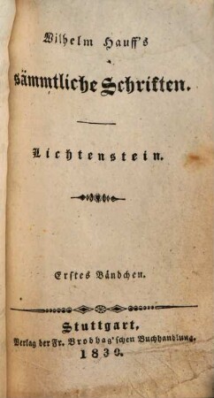 Wilhelm Hauff's sämmtliche Schriften, 2