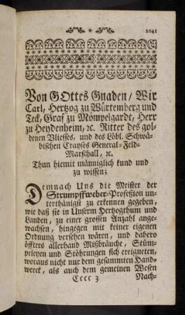 2041-2052, Vorwort. Zum Ersten. - Zum Fünften.
