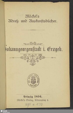 1894: Johanngeorgenstadt i. Erzgeb.