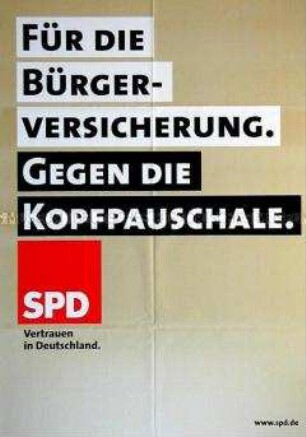 Plakat der SPD zu den Bundestagswahlen am 18. September 2005