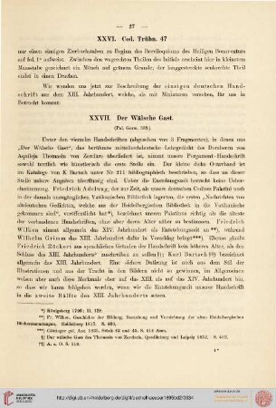 XXVII. Der Wälsche Gast (Pal. Germ. 389)
