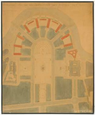 Erweiterung des Reichstags und Neugestaltung des Platzes der Republik, Berlin-Tiergarten: Lageplan 1:1000