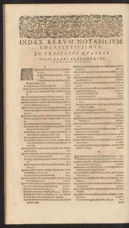 Index Rerum Notabilium Locupletissimus: In Tractatus Quatuor ...