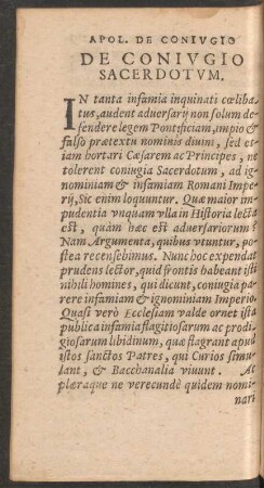 De Coniugio Sacerdotum.