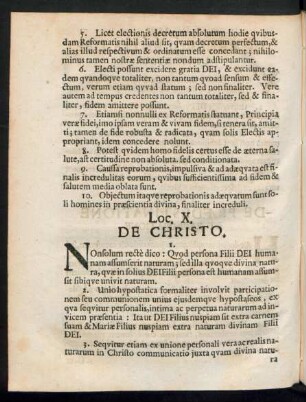 Loc. X. De Christo