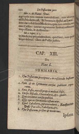 Cap. XIII. De Fine