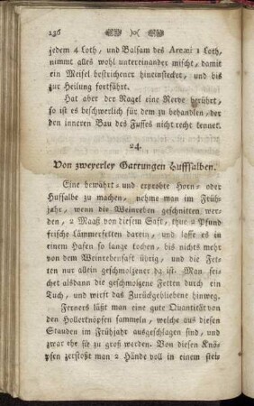 24. Von zweyerley Gattungen Huffsalben