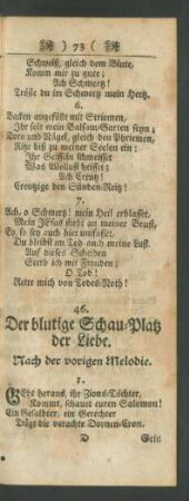 46. Der blutige Schau-Platz der Liebe