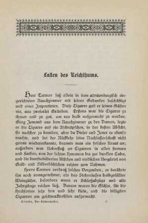 Lasten des Reichthums