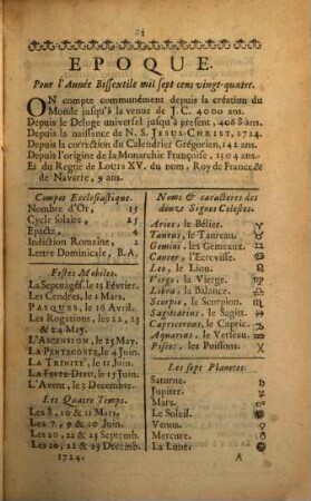 Almanach royal. 1724, 1724