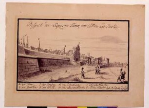 "Prospect des Leipziger Thors, vor Cöllen und Berlin"