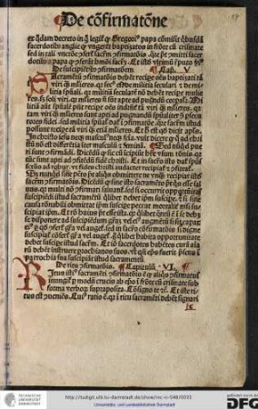 De suscipientibus confirmationem, capitulum V.