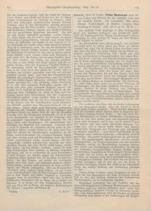 234-235 [Rezension] Schulze, Ludw., Philipp Wackernagel nach seinem Leben und Wirken für das deutsche Volk und die deutsche Kirche. Ein Lebensbild