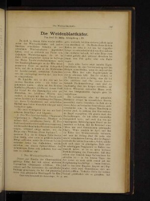 Die Weidenblattkäfer.