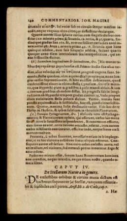 Caput IV. De Stellarum Natura in genere.