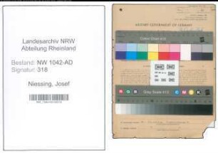 Entnazifizierung Josef Niessing , geb. 22.03.1902 (Kreisangestellter)