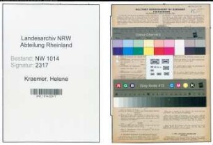 Entnazifizierung Helene Kraemer , geb. 23.12.1904 ()