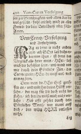 Vom Creutz/ Verfolgung und Anfechtung.