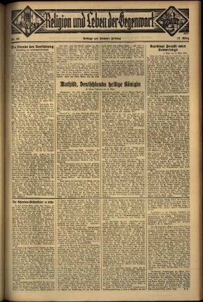 Dritte Ausgabe vom Sonntag, den 17. März 1935.
