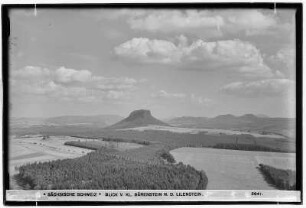 Sächsische Schweiz Blick vom Kleinen Bärenstein nach dem Lilienstein