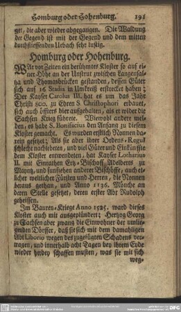 Homburg oder Hohenburg
