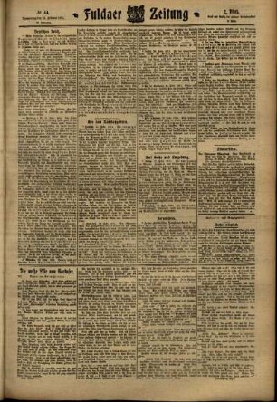 Zweite Ausgabe vom Donnerstag, den 23. Februar 1911.
