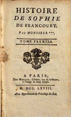 Histoire De Sophie De Francourt, 1