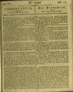L' observateur. 1800-1810