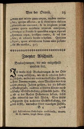 Zweyter Abschnitt. Beobachtungen, die mir mitgetheilt worden sind. - Vierter Abschnitt. Einige Bemerkungen des Verfassers.