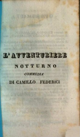 L' avventuriere notturno